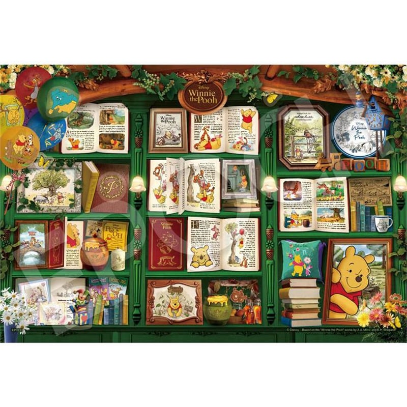 ジグソーパズル 『 Bookshelf／Winnie the Pooh（ブックシェルフ／くま