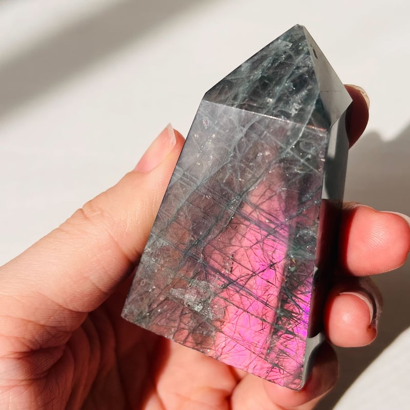 レア♡ピンクシラー ラブラドライト ポイント | Crystal shop Mayria