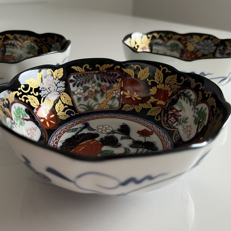 美濃焼】美濃焼】金彩牡丹 4.5寸鉢 鉢 中鉢 盛鉢 和食器 ヤマ吾陶器