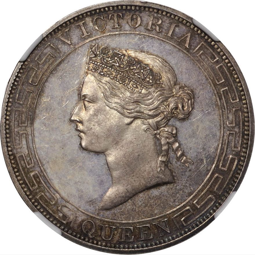 香港-Hong Kong. 1866. NGC PF64. プルーフ. Proof. Silver. ドル