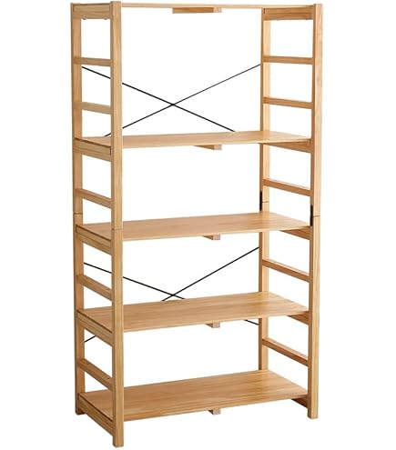 Amazon | ウッドシェルフ 幅90×奥行43.5×高さ180cm棚6段 1台 【 木製