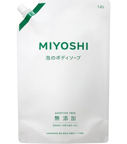 Amazon | 無添加 泡の洗顔せっけん リフィル 180ml | MIYOSHI | 洗顔