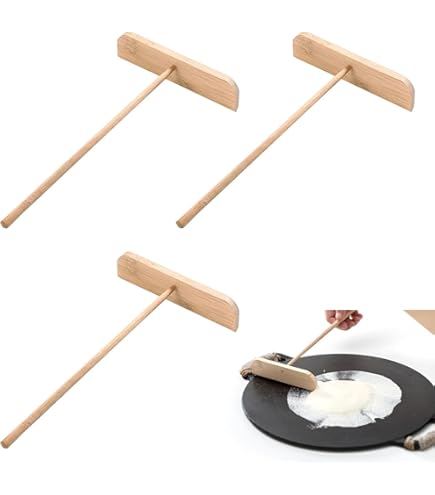Amazon | 縞黒檀製クレープ用トンボ（クレープ鉄板35cm~40cm用