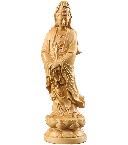 Amazon｜木彫 彫刻 ツゲ 柘植 高さ11cm 韋駄天立像 関羽立像 彫刻仏像