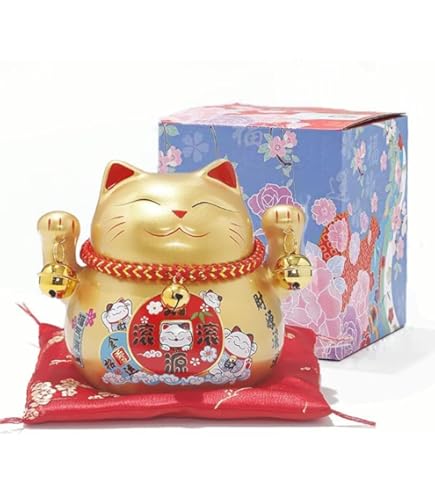 Amazon.co.jp: 薬師窯(yakushigama) しあわせ 福 招き猫(貯金箱