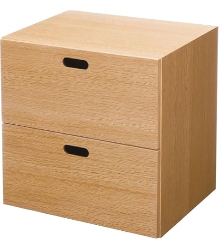 Amazon｜無印良品 スタッキングチェスト・引出し・4段/ウォールナット