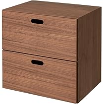 Amazon｜無印良品 スタッキングシェルフ・ワイド・2段・ウォールナット