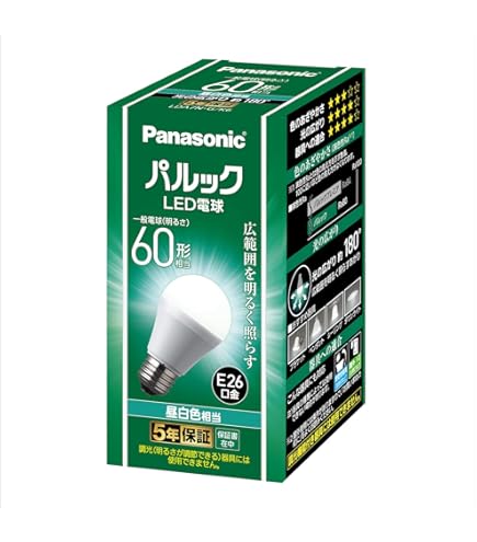 Amazon | パナソニック ミニクリプトン型 LED電球 E17口金 電球40形