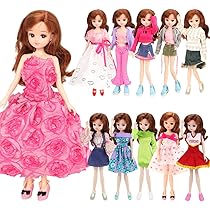 Amazon.co.jp: Barwa りかちゃん人形用ドレス 22㎝人形用洋服 6個