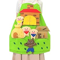 Amazon.co.jp: [てくてくも] おはなしエプロン® 3びきの子豚 3びきの