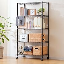 Amazon｜ドウシシャ ルミナス ノワール ラック 5段 幅80 奥行40