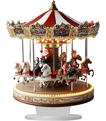 Amazon.com: Lemax Christmas Cheer Carousel, Battery Operated (4.5V