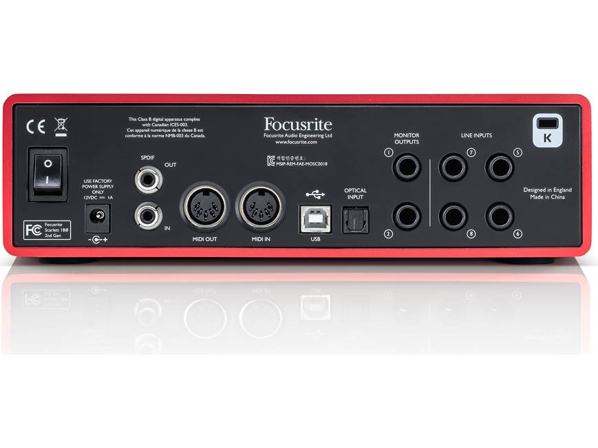 Focusrite Scarlett 18i8 (Second Generation) USB 2.0 audio