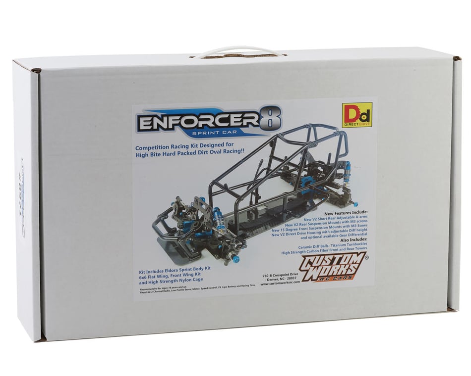 Custom Works Enforcer 8 1/10 Electric Sprint Car Dirt Oval Kit