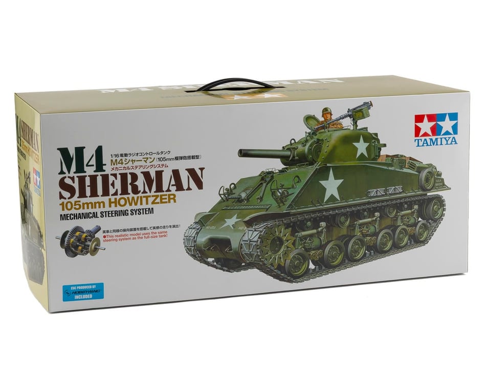Tamiya 1/16 M4 Sherman 105mm Howitzer Scale Electric RC Tank