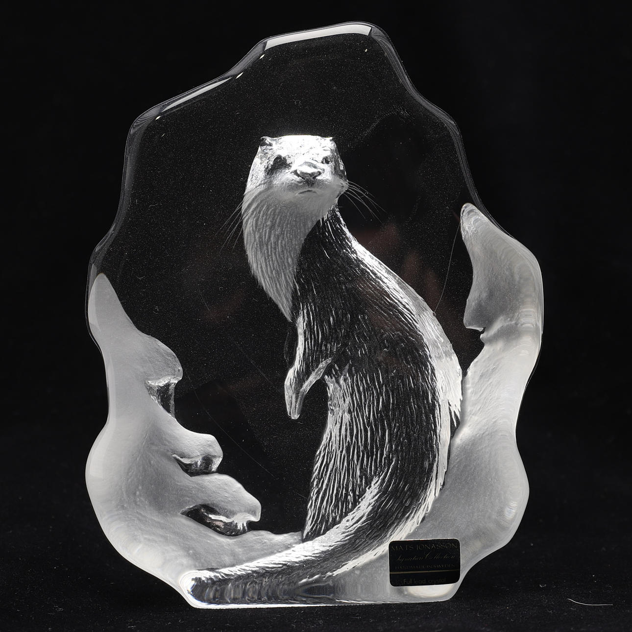 A MATS JONASSON CRYSTAL SCULPTURE FOR MÅLERÅS. Glass - Art glass