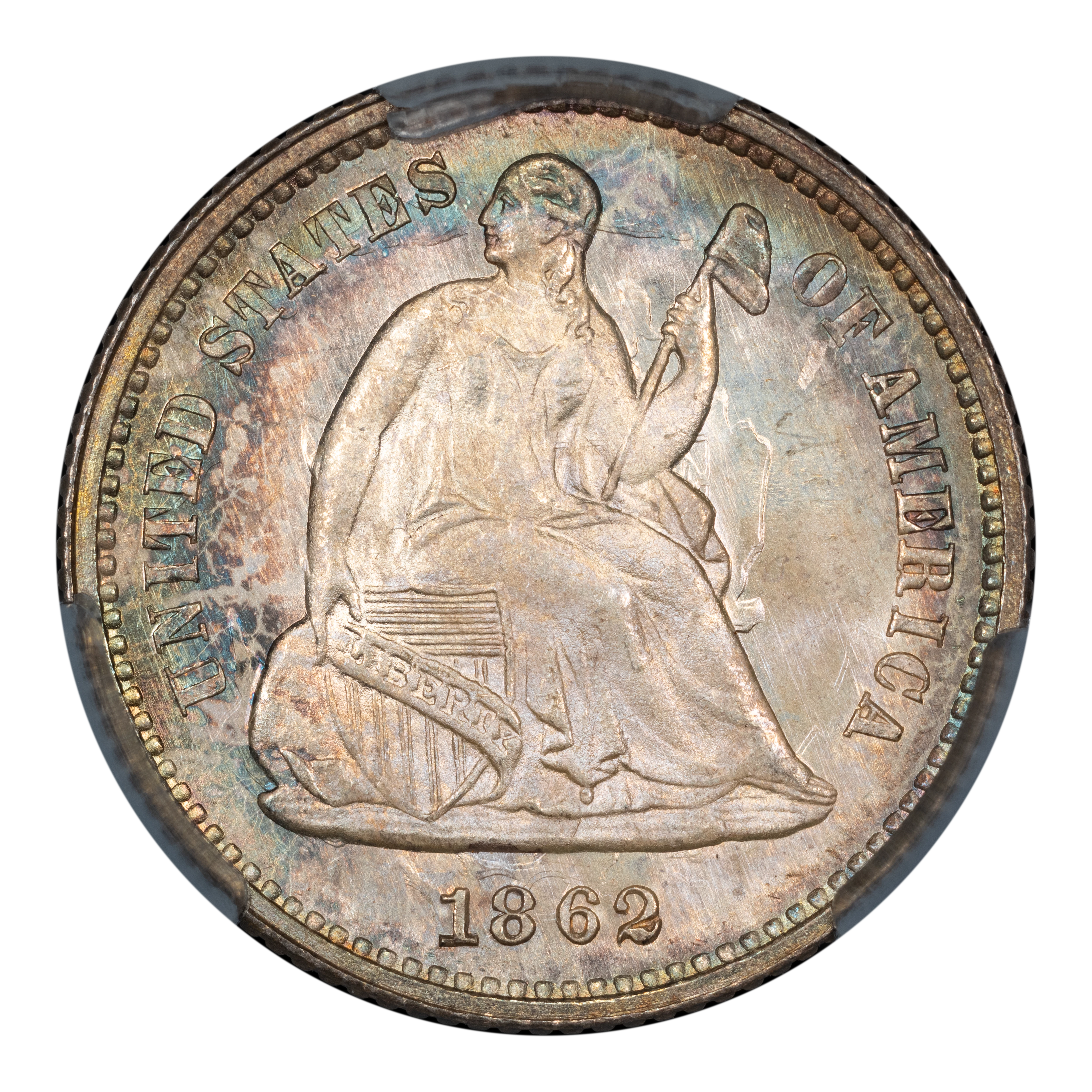 1862 Liberty Seated Half Dime Mint State (MS) Pricing Guide | The