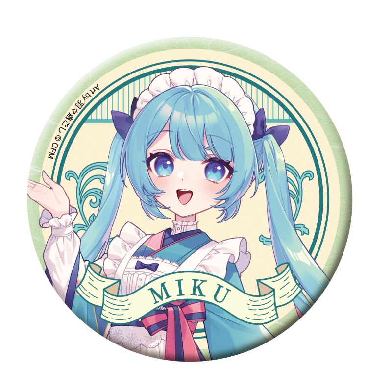 初音ミクシリーズ 缶バッジ／A 初音ミク 和風喫茶【アニメタイムズSTORE】