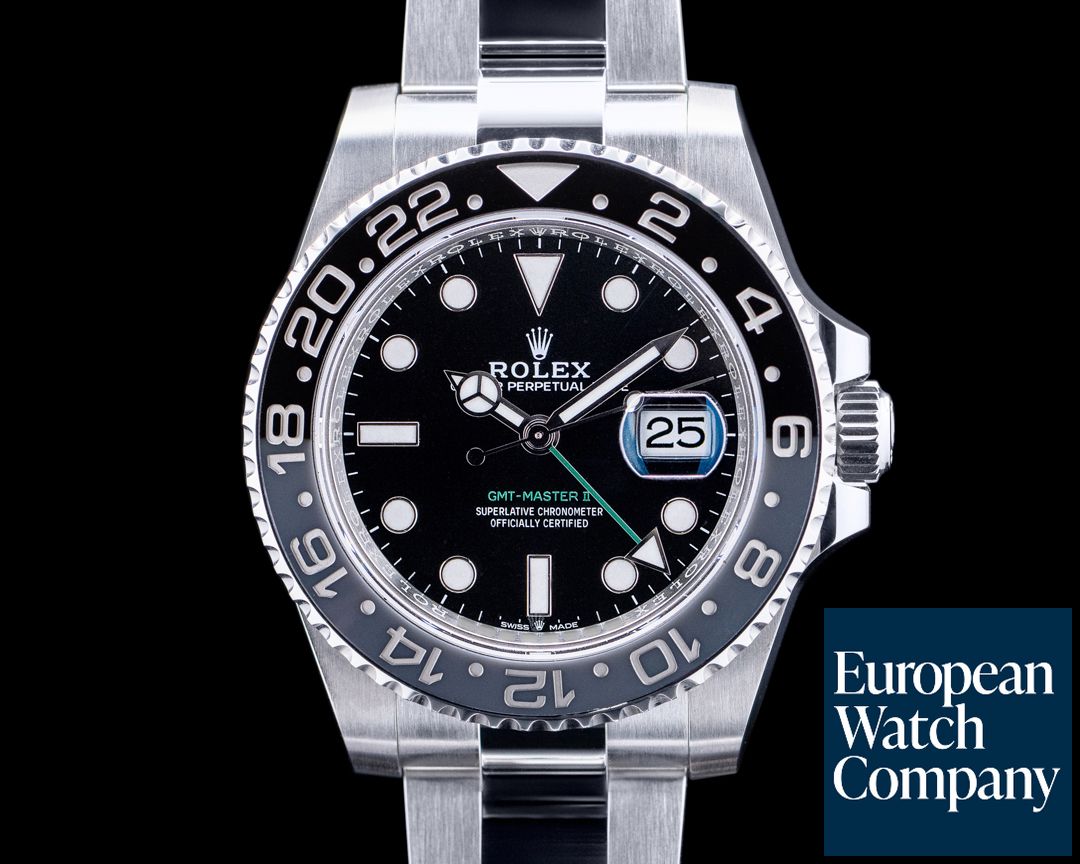 65755) Rolex 126710GRNR GMT-Master II SS Black Dial 2024