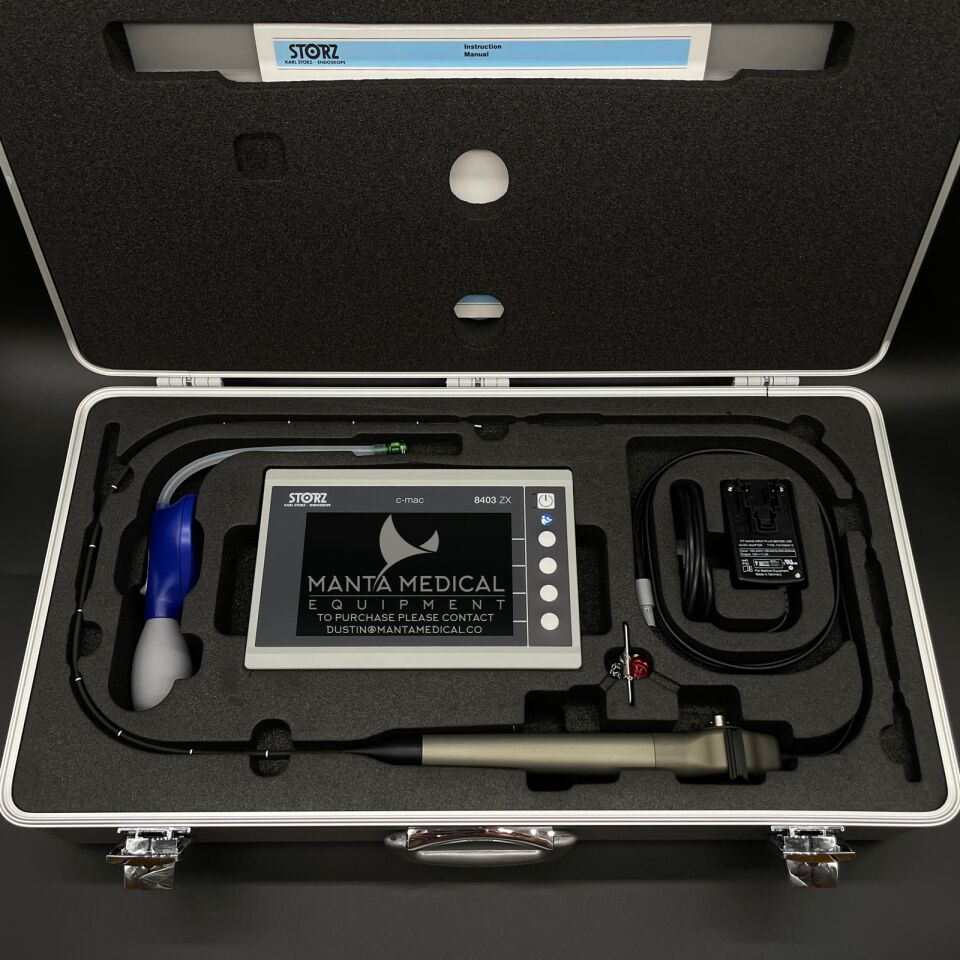 Used KARL STORZ BRAND NEW 11302BDX & C-MAC 8403 ZX W/ UPDATED