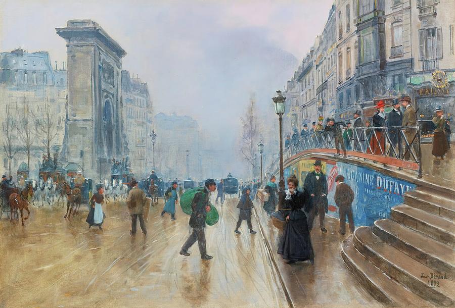 Le Boulevard Saint-denis A Paris by Jean Beraud