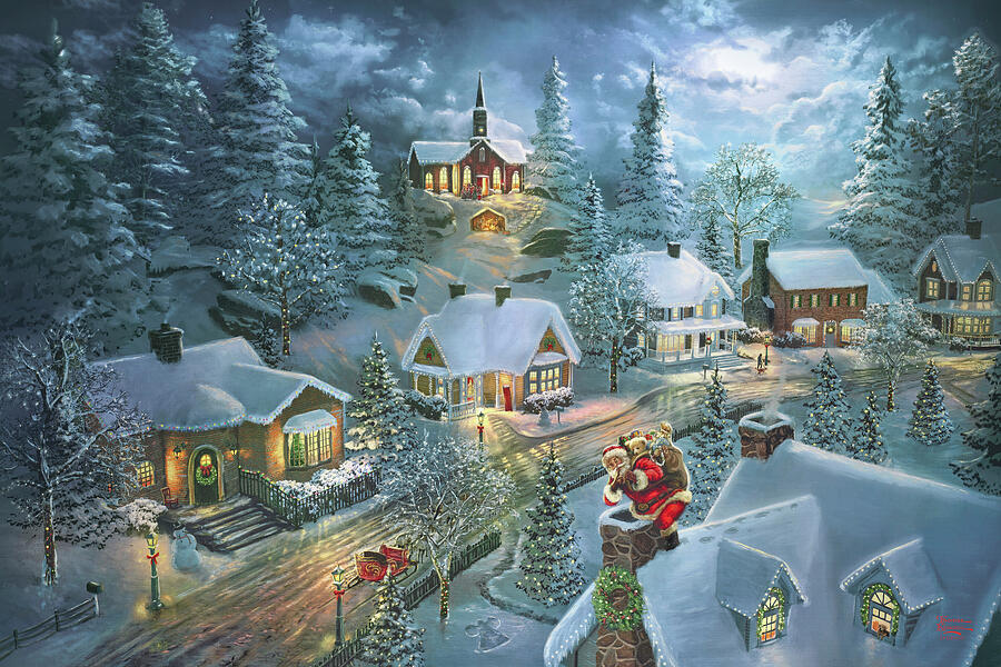 Santa's Silent Night by Thomas Kinkade Studios