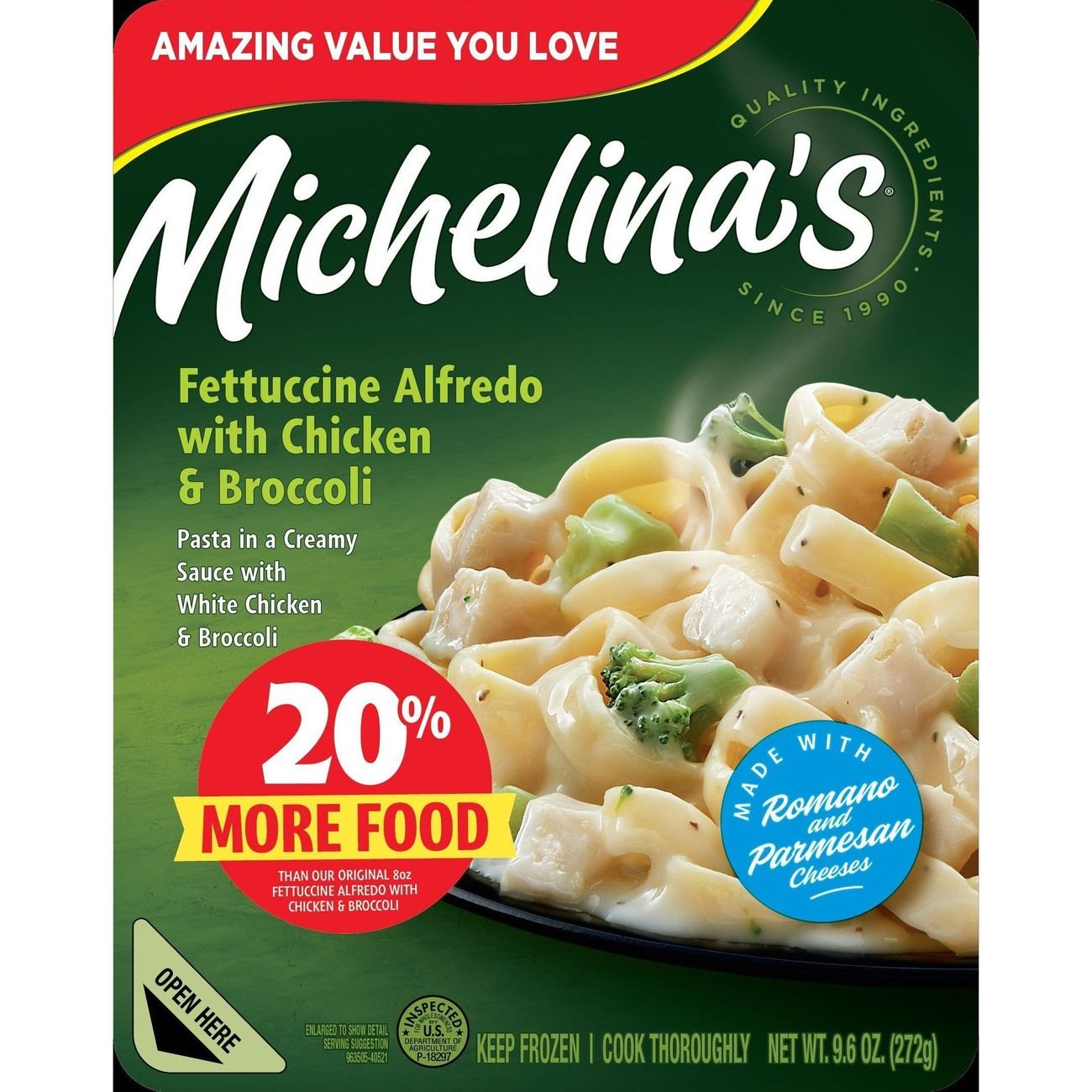 Michelina's Spicy Chicken Alfredo Frozen Meal, 8 oz | Joe V's