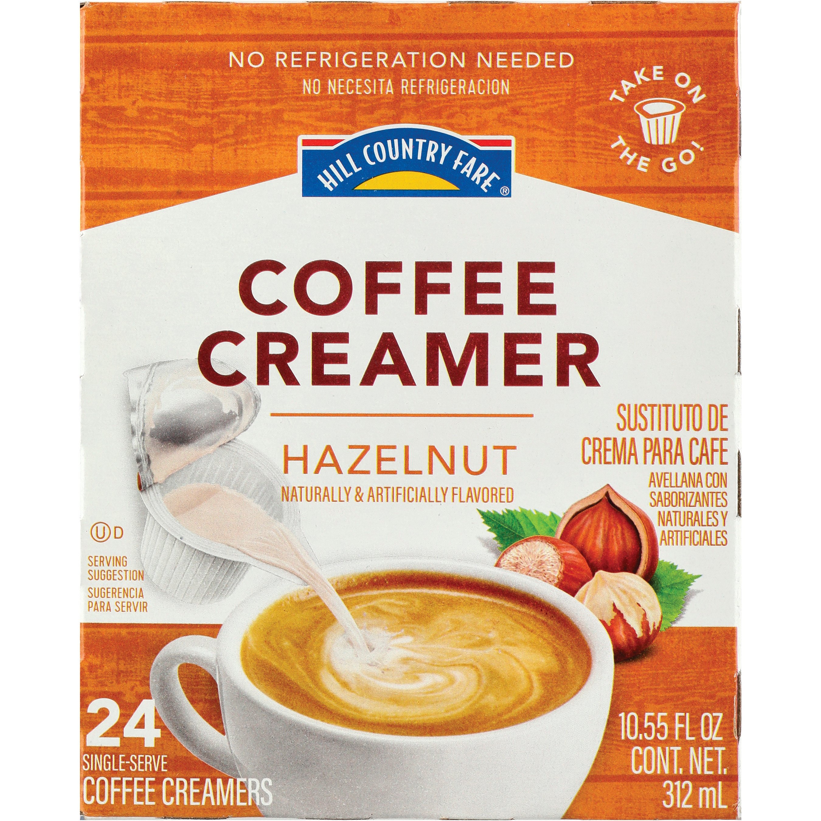 Hill Country Fare Coffee Creamer Single Serve Cups – Hazelnut, 24