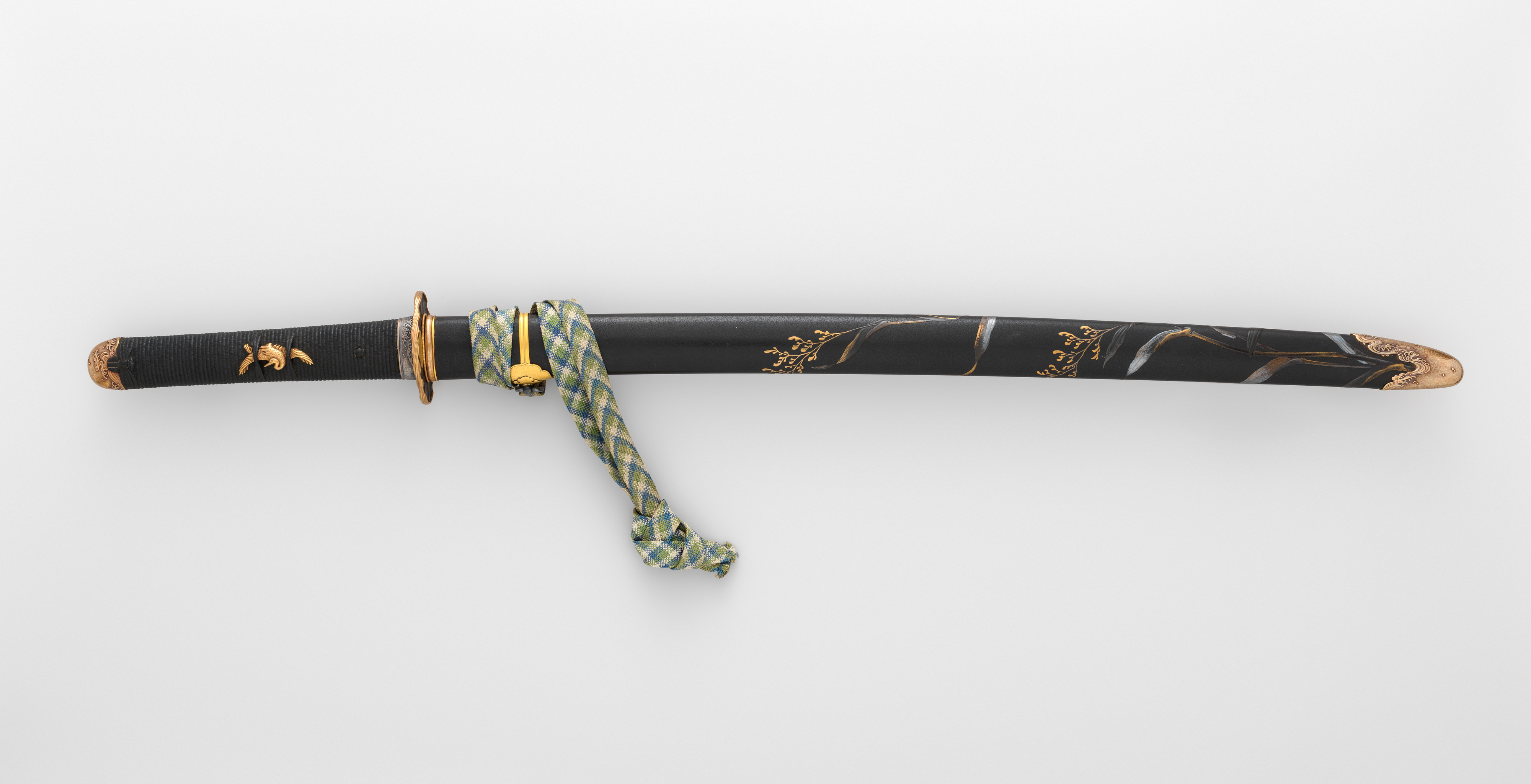 Fittings inscribed by 高本秀宗 Takamoto Hidemune - 芒蒔絵鞘突兵拵