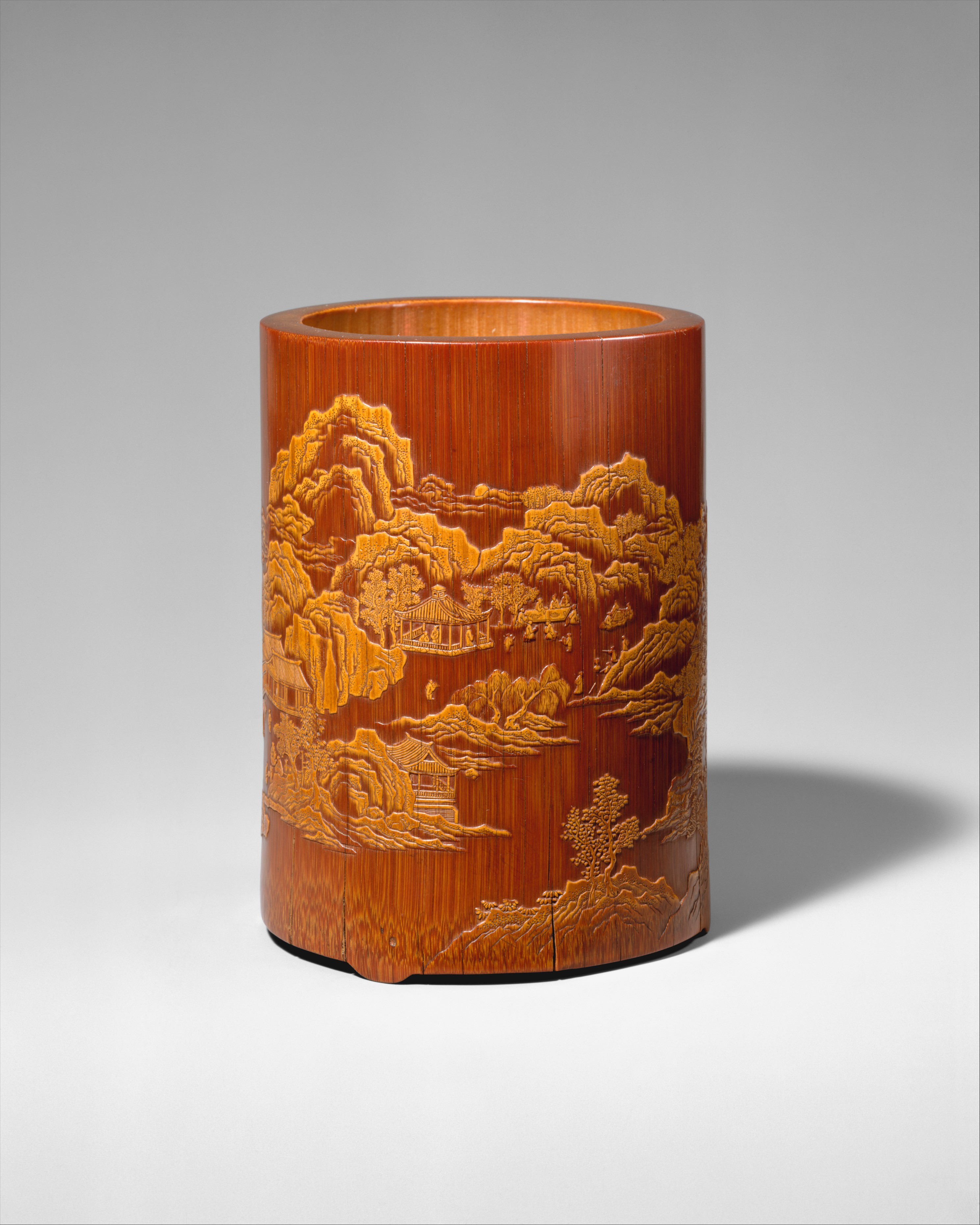 Zhang Xihuang - Brush holder with “Ode to the Pavilion of the