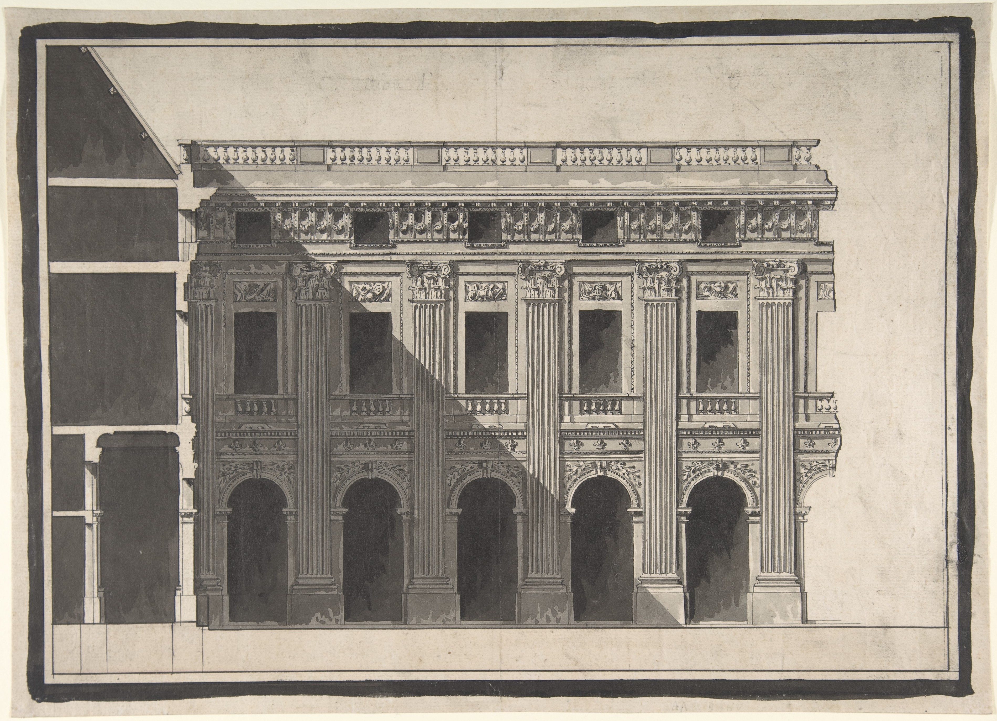 Victor Louis - Design for the Garden Façade of the Palais Royal