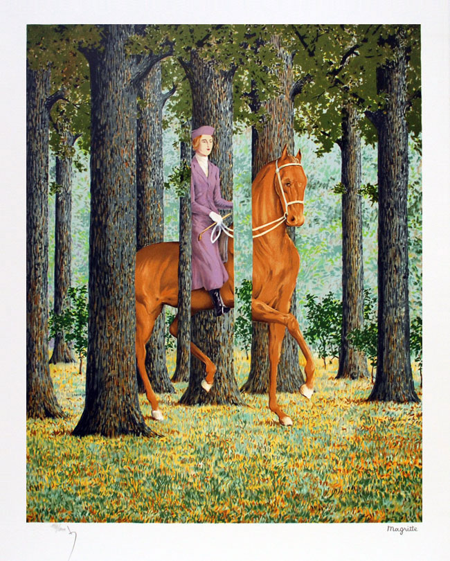 René Magritte, Le blanc-seing (Free Hand), Lithograph (S)