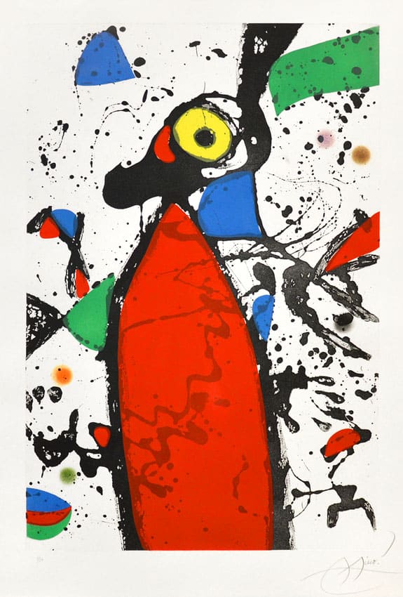 Joan Miró, Souris Rouge a La Mantilla (Red Mouse with Mantilla