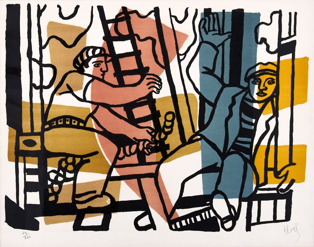 Fernand Léger, Les Constructeurs (The Builders), 1955, Lithograph (S)