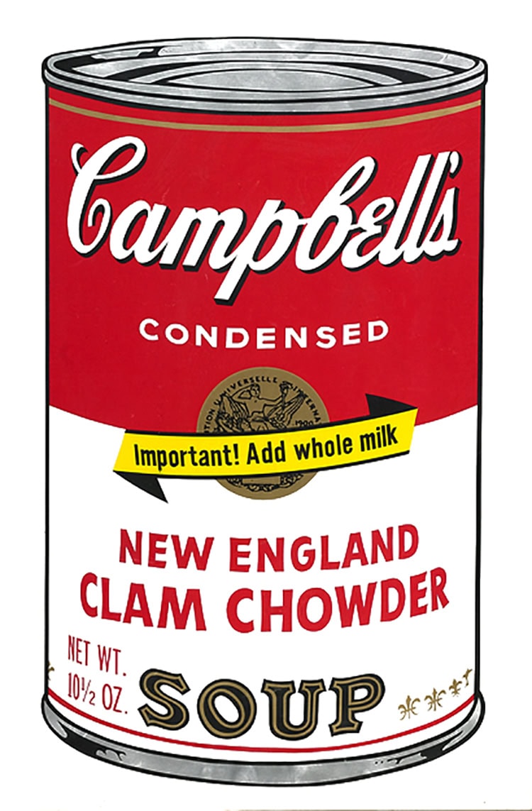 Andy Warhol, New England Clam Chowder, from Campbell's Soup II