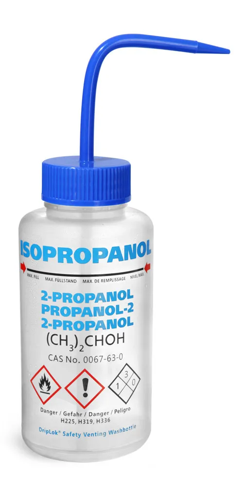 500 ml - A. Isopropanol Solvent Venting Wash Bottles | SKS Bottle