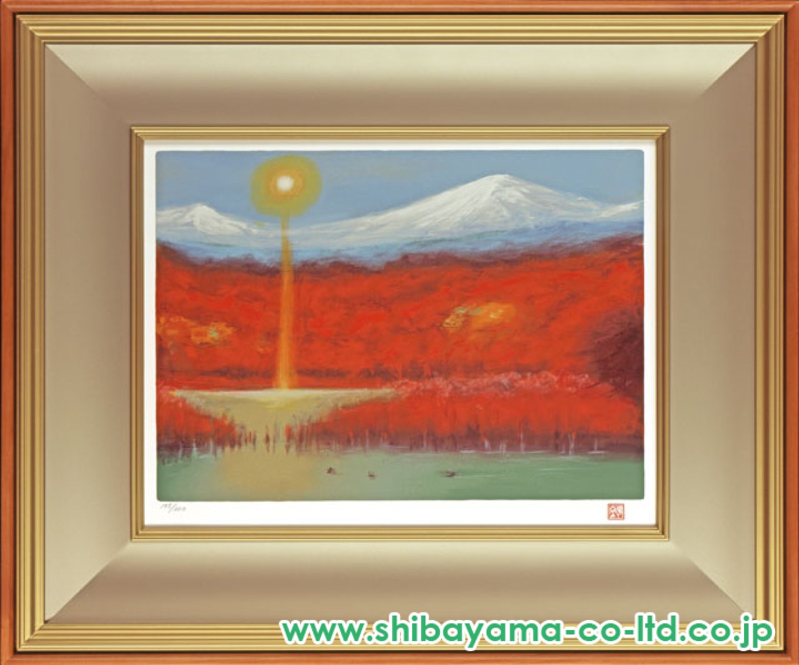 奥田元宋「白嶺秋耀」リトグラフ :: 絵画買取・販売 - シバヤマ