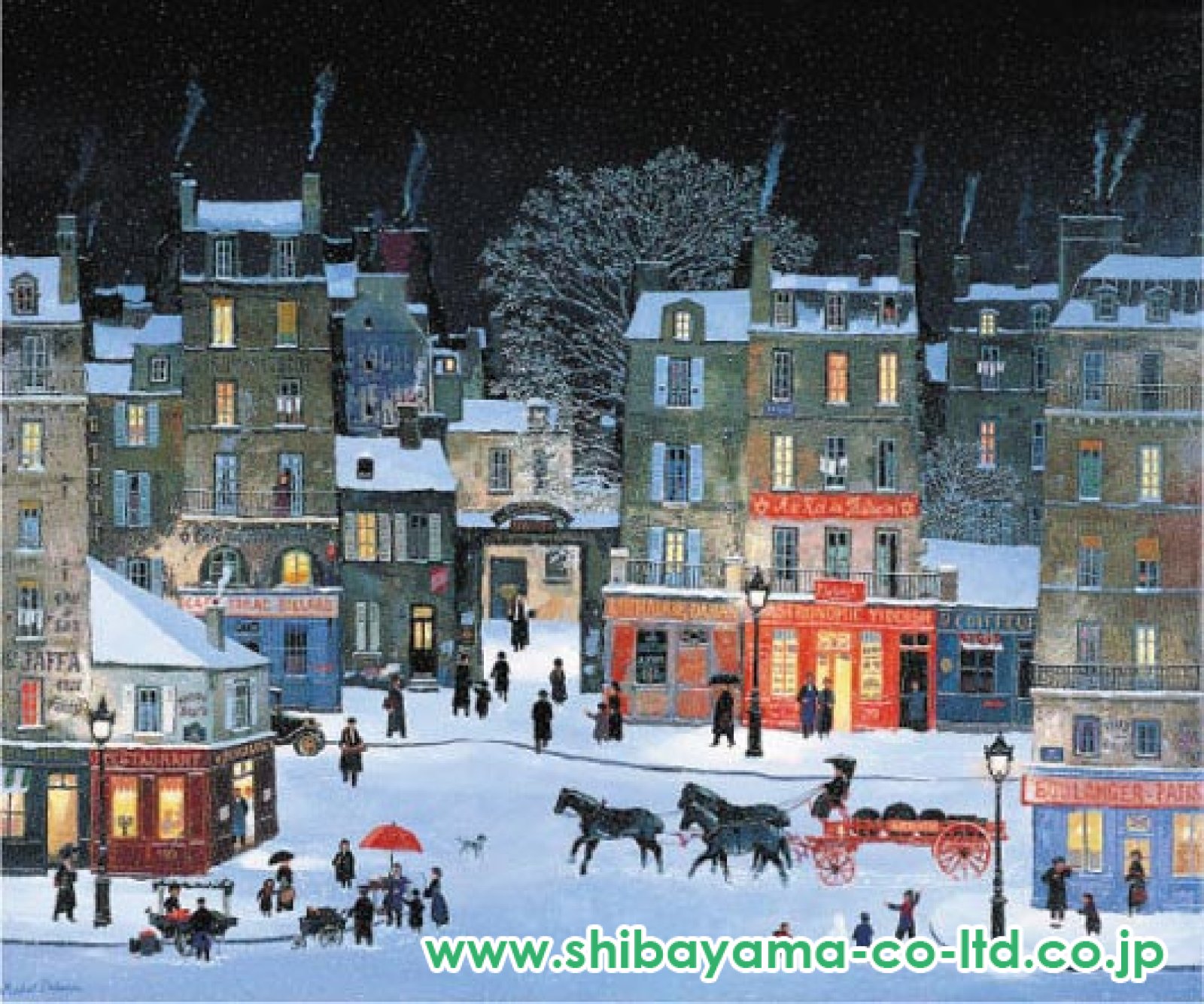 ミッシェル・ドラクロワ「Rue des Rosiers Suiteより『雪のロジェ通り