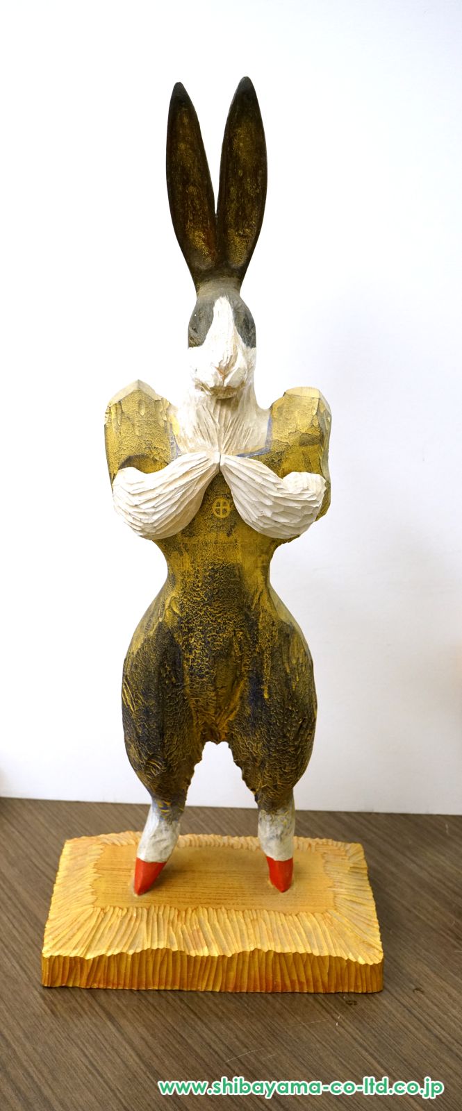 十時孝好「ウサギ」木彫 :: 絵画買取・販売 - シバヤマ