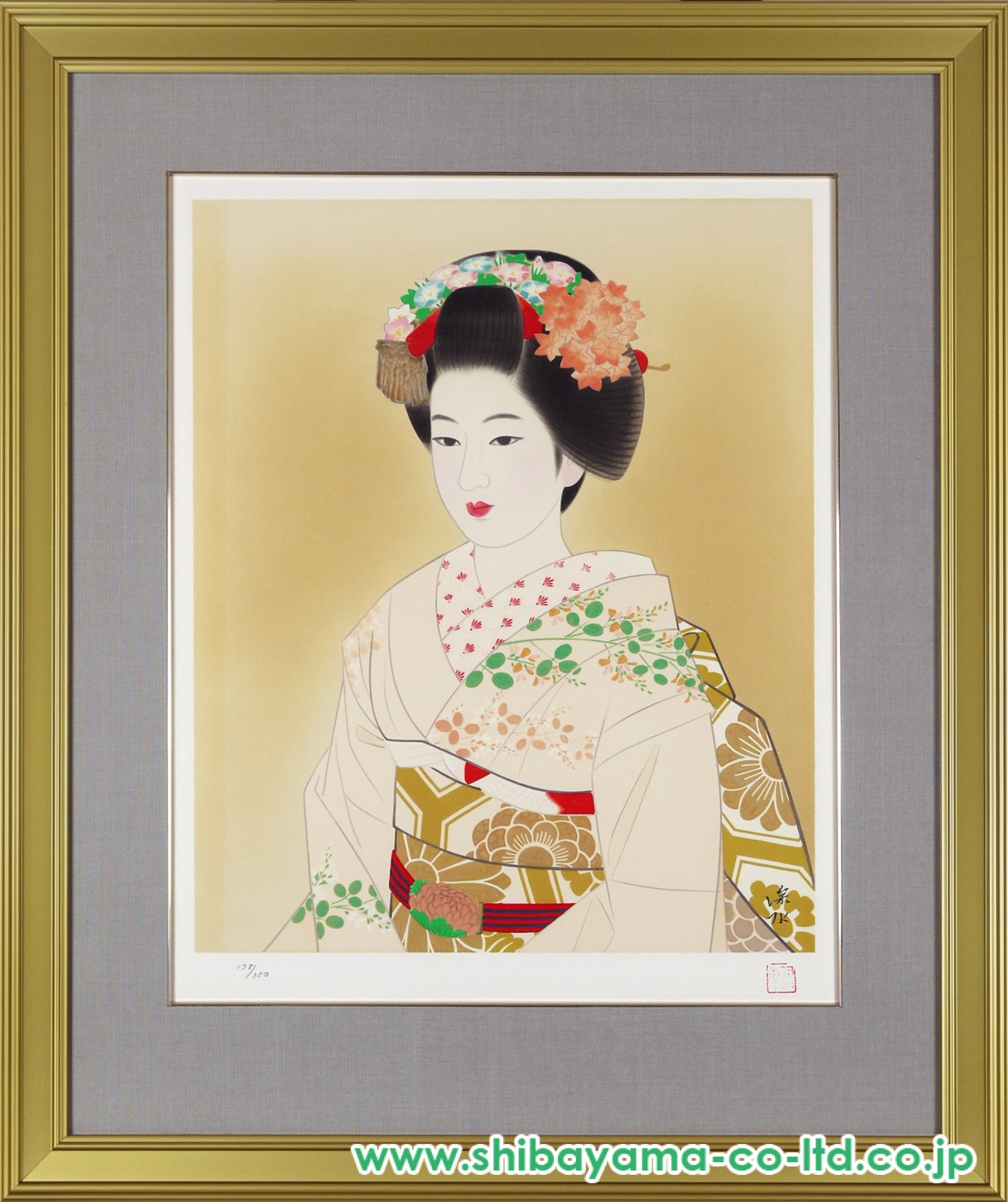 伊東深水「舞妓」リトグラフ :: 絵画買取・販売 - シバヤマ