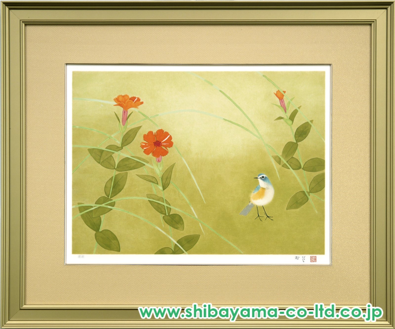上村松篁「夏野」リトグラフ :: 絵画買取・販売 - シバヤマ