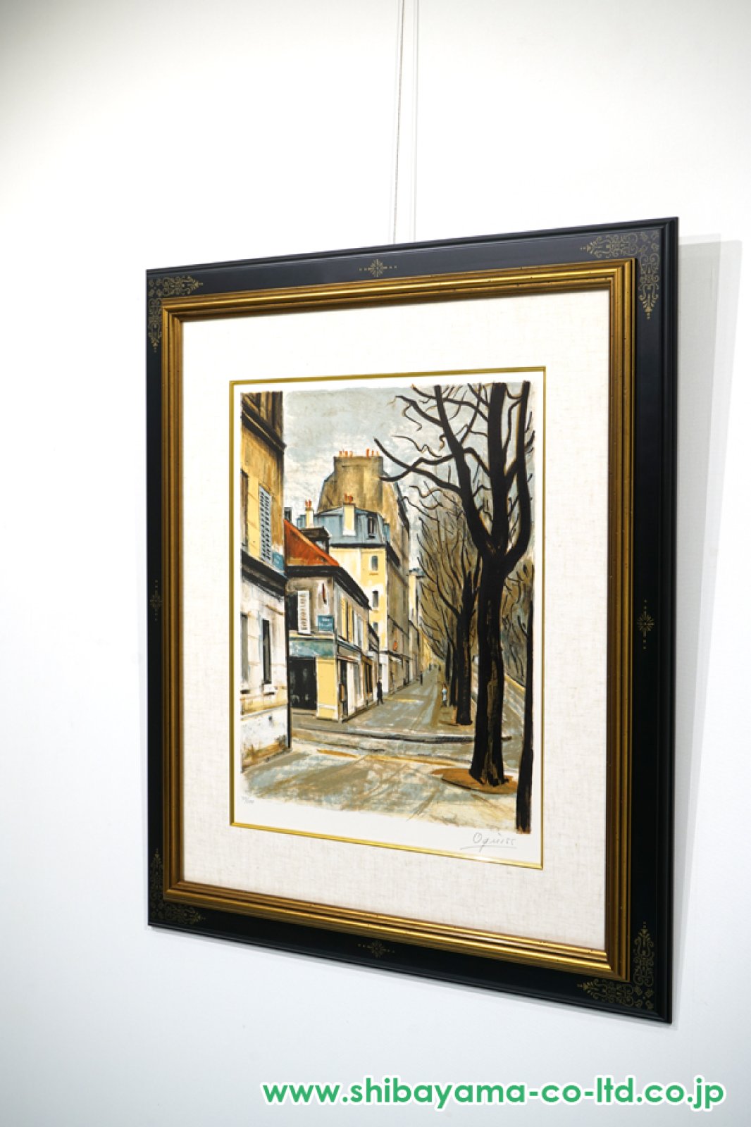 荻須高徳「街と並木」リトグラフ :: 絵画買取・販売 - シバヤマ