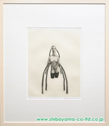 舟越桂「森に浮くスフィンクス」エッチング :: 絵画買取・販売 - シバヤマ