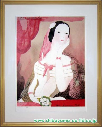 マリー・ローランサン「La dame aux Camelias」リトグラフ :: 絵画買取