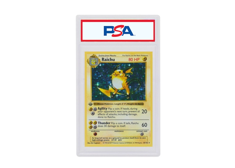 Raichu-Holo 1999 Pokemon TCG Base Set 1st Edition #14/102 (PSA or