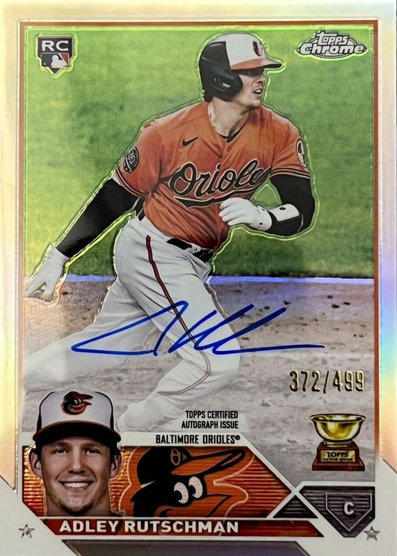 Adley Rutschman 2023 Topps Chrome #RA-AR Rookie Autographs