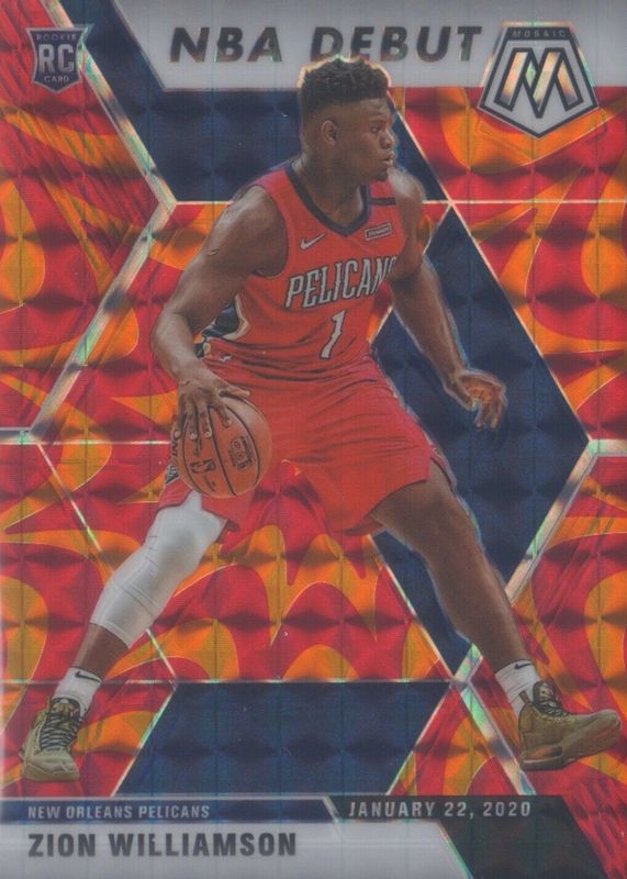 Zion Williamson 2019 Mosaic #269 NBA Debut - Reactive Orange Price