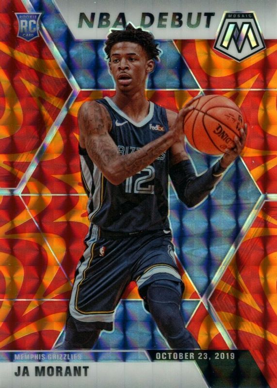 Ja Morant 2019 Mosaic #274 NBA Debut - Reactive Orange Price Guide