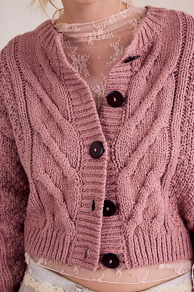 Bonfire Cable Knit Cardi | Cropped Cardigan Sweater | Free People