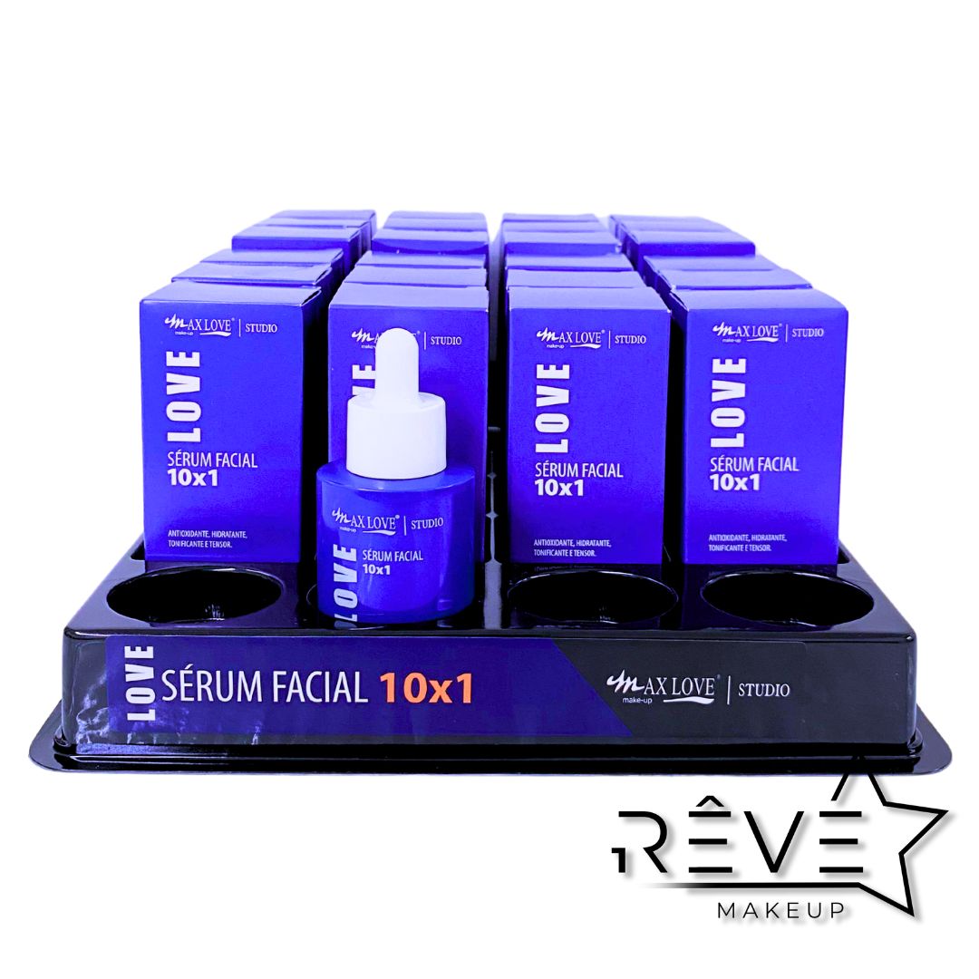 BOX SERUM FACIAL 10 EM 1 RESVERATROL C/24 UNDS - MAX LOVE - UND 6